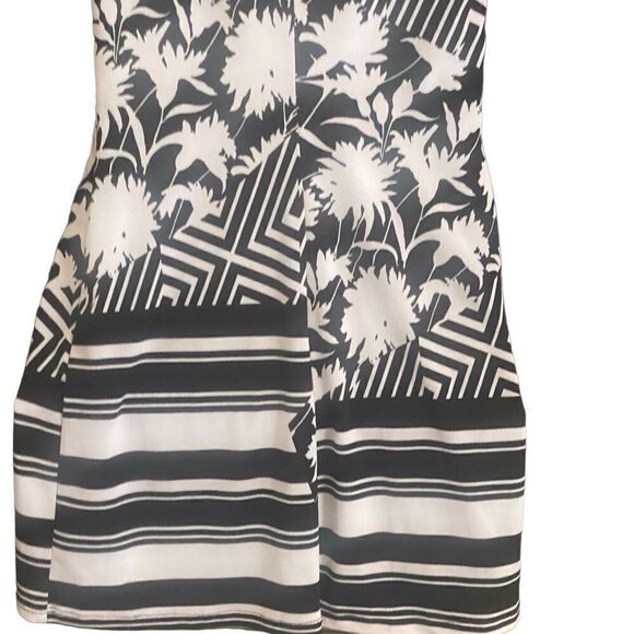 Heart Moon Star Y2k Cosmic Black/White Mixed Print Shift Dress. Size Medium. - Picture 6 of 8